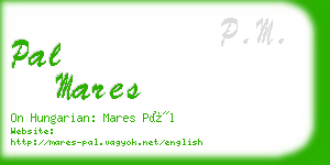 pal mares business card